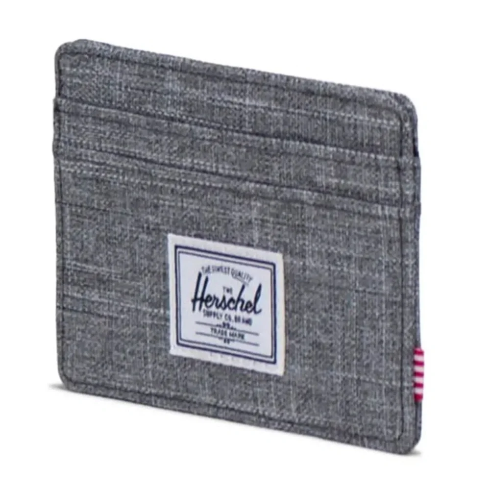 Herschel Supply Company Charcoal Gray with red pinstripe interior Card Holder